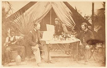 (MILITARY--CIVIL WAR--PHOTOGRAPHY.) [MOORE, HENRY P.] The Band Masters Tent.